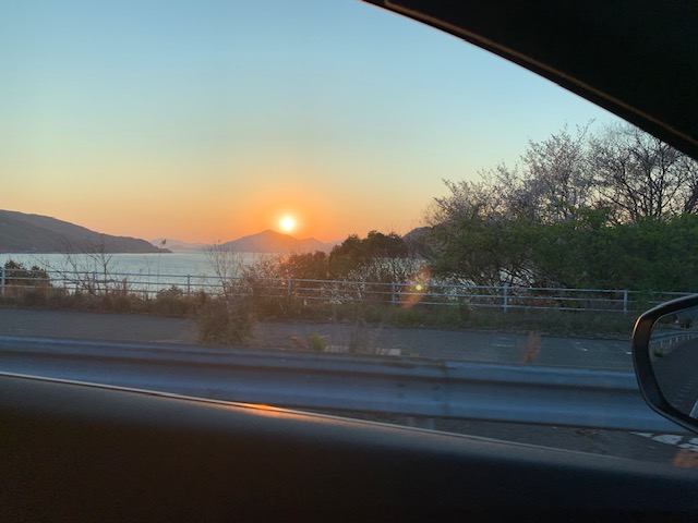 夕日しまなみ海道