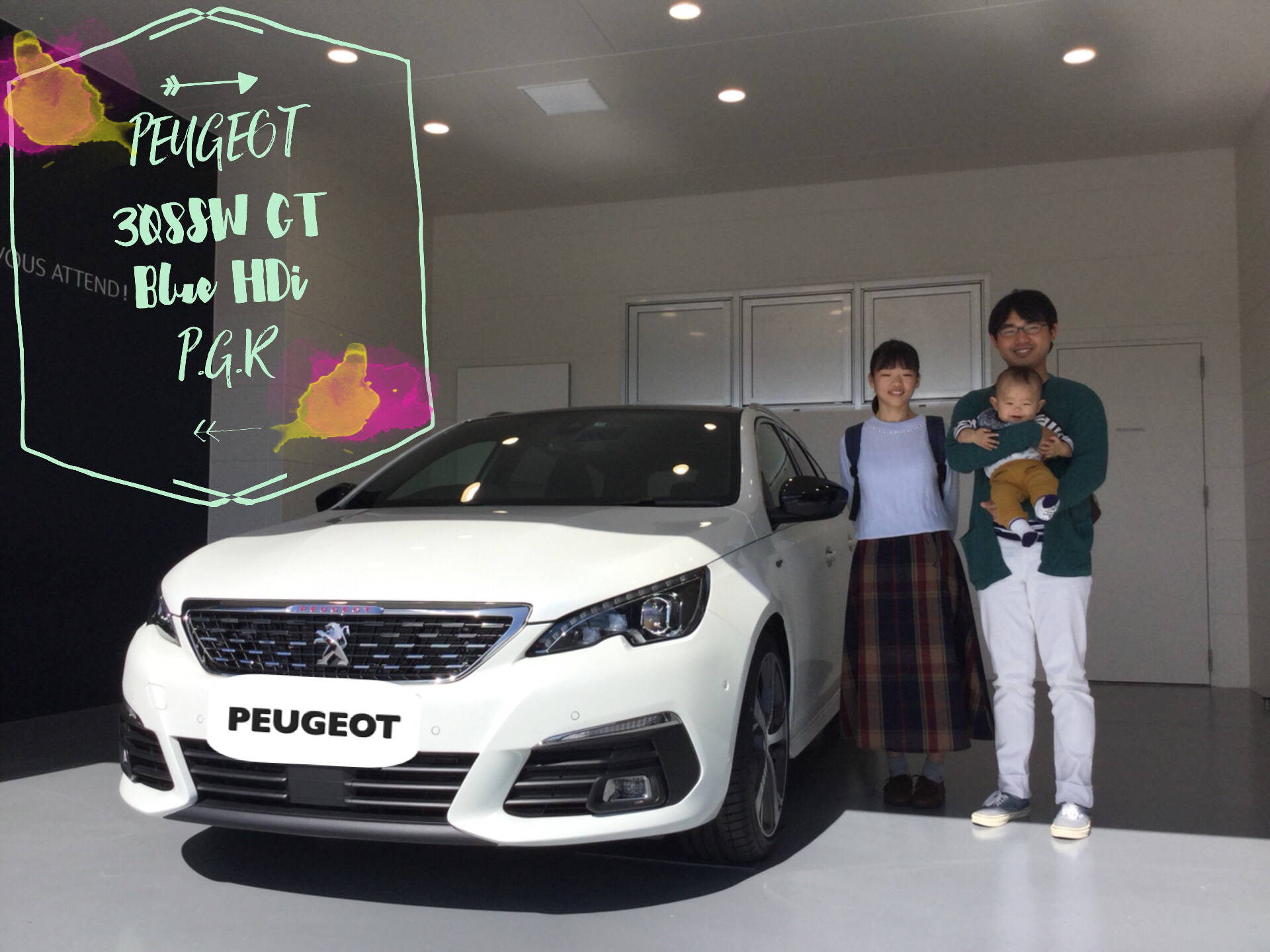 プジョー308SW GT B.HDi P.Gをご納車させていただきました。