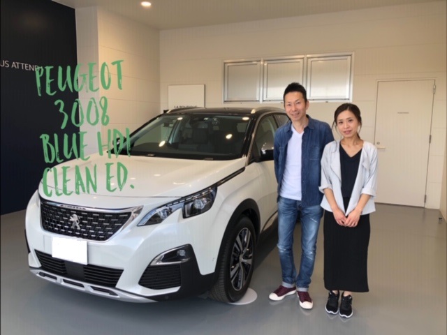 PEUGEOT3008CleanEditionをご納車させて頂きました。