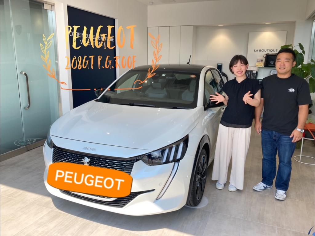 プジョー208GT P.G.ROOFをご納車させていただきました。