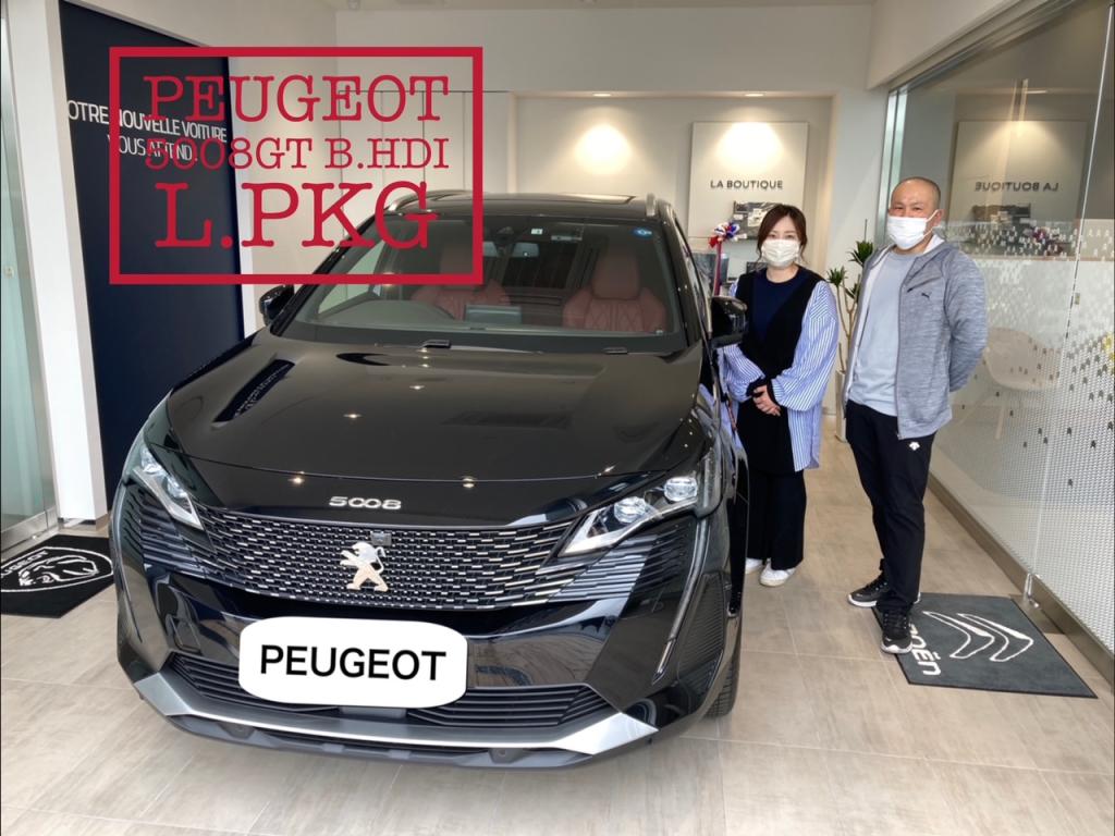 プジョー5008GT B.HDI L.PKGをご納車させていただきました